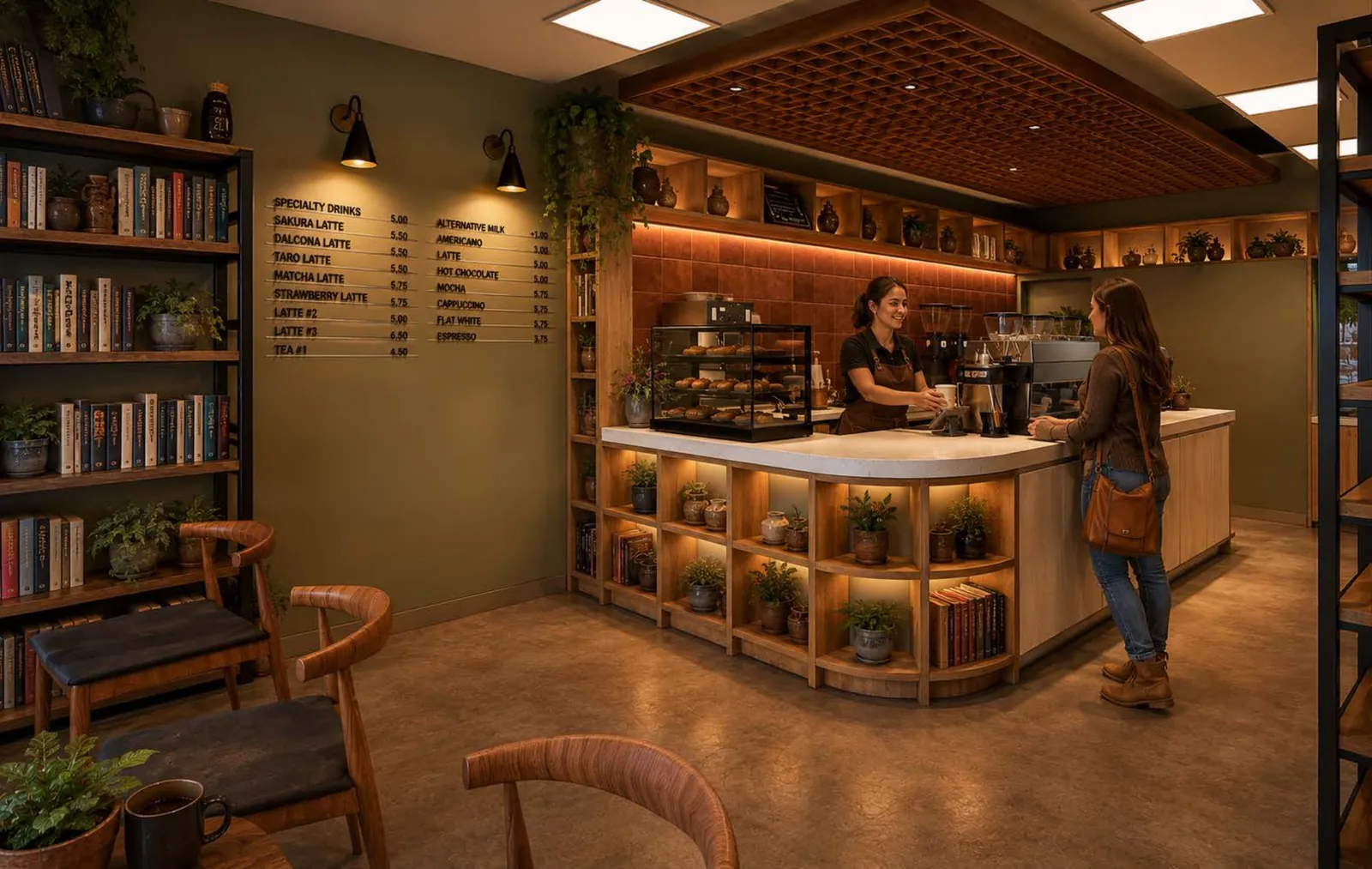 Rendering of the Novel Escape caf&eacute; counter